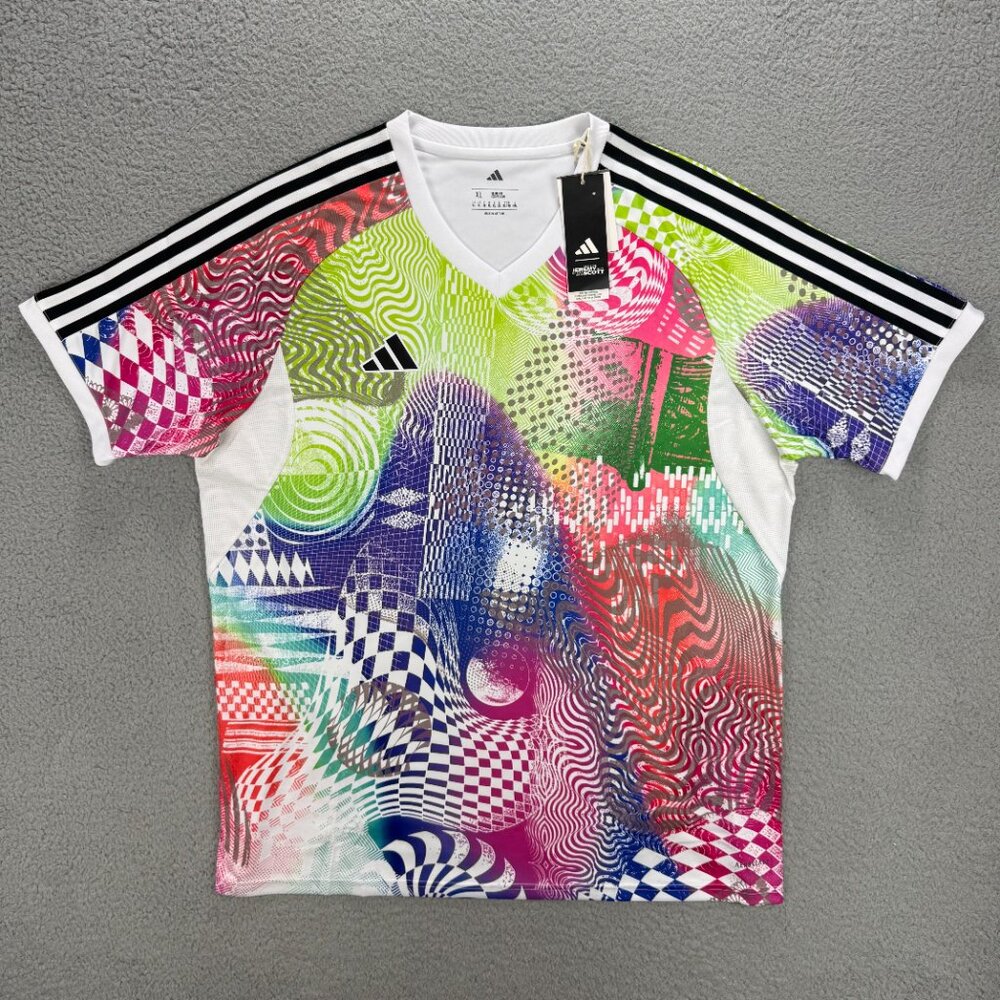 Adidas Jeremy Scott Jersey Mens Extra Large XL White Pride Tiro Soccer T Shirt